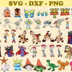 toy story color svg, bundle toy story svg, png, dxf, pdf, jpg,...