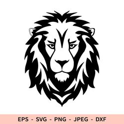 Lion Svg Dxf File for Cricut Animal Head Silhouette Ferocious Predator Png Mustang King Jungle Cut File Beast Savage
