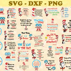 thing one and thing two svg, bundle the cat in the hat svg, png, dxf, pdf, jpg,...