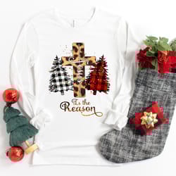 jesus the reason for the season shirt,merry christmas shirt,,christmas family shirt,christmas gift,cross shirt,leopard s