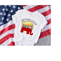 trumplican leopard flag design a unisex short sleeve shirt/republican/long hair/maga/trump/stars/usa/president,trumplic