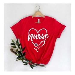 heart stethoscope shirt-nurse t-shirt-nurse tees-cute nurse shirts -nurse appreciation gift-nurse gift idea-nurses week