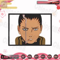 nara shikamaru embroidery design, naruto embroidery design, anime embroidery file, machine embroidery designs