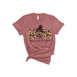mom skull shirt,messy bun skullshirt,gift for mom,gift for her, mothers day, mom life tshirt, mom to be shirt, mom life