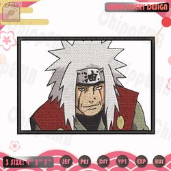 jiraiya embroidery design, naruto embroidery design, anime embroidery file, machine embroidery designs