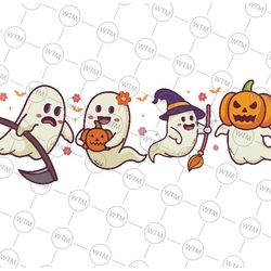 hippie halloween cute ghost boo spooky season pumpkin svg, hippie boo halloween svg, happy halloween png, digital downlo