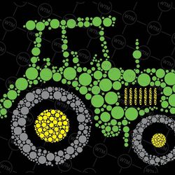 happy dot day cute dot tractor svg, cute dot day svg, tractor dot svg, digital download