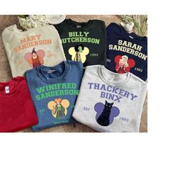 disney hocus pocus est 1993 shirt, sarah,mary,winifred sanderson shirt,billy butcherson, disney witch scary movie, hocus