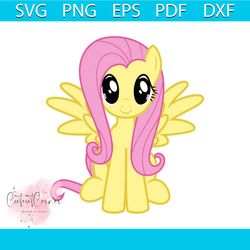 my little pony fluttershy svg, cartoon svg, pony svg, animal svg, cute svg, color animal svg, adorable svg, cartoon vect