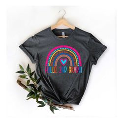 hello 2nd grade shirts,teach love inspire shirt,back to school shirt,second grade teacher tee,teacher appreciation tee,1