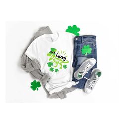 lucky saurus shirt,st. patrick's day shirt, lucky shirt, lucky shirt women, st patty's day, iris shirt, holiday shirt, d