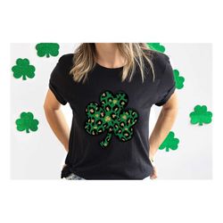 leopard print shamrock shirt, st. patricks day shirt, shamrock lucky lips, four leaf clover, shamrock, irish shirt