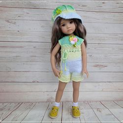knitted suit for little darling doll 13 inch