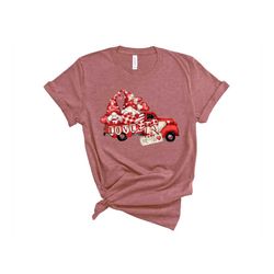 watercolor valentine's day shirt,valentines day shirts,vintage red truck, gnomes, valentine love, valentine retro trucks