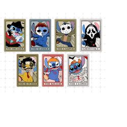 bundle happy halloween png, trick or treat, spooky season, horror movie png, horror character tarot card, halloween png,