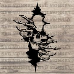 skull in the wall file,svg vector file,instant download,for laser,cnc, cricut, clipart, plasma, svg eps dxf png