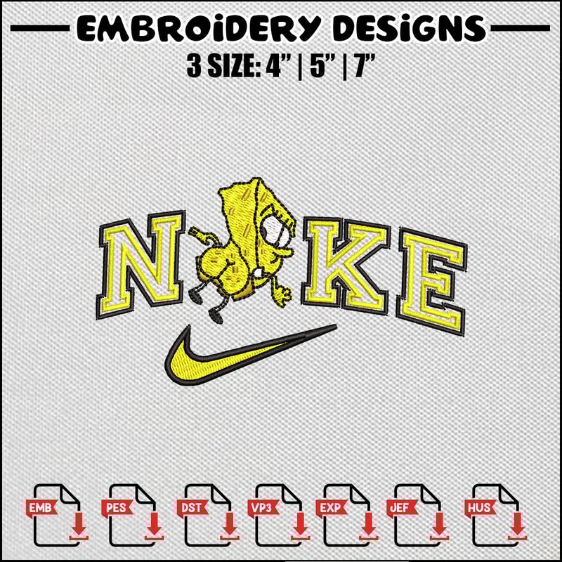 Spongebob nike embroidery design