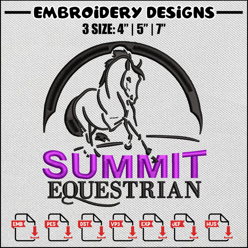 Summit logo embroidery design