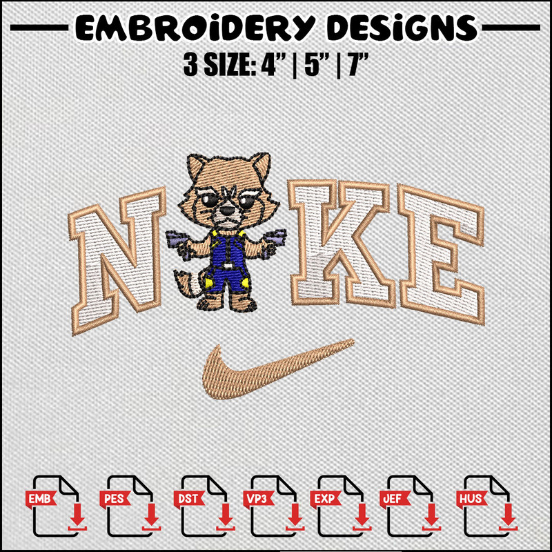 Cat swoosh embroidery design