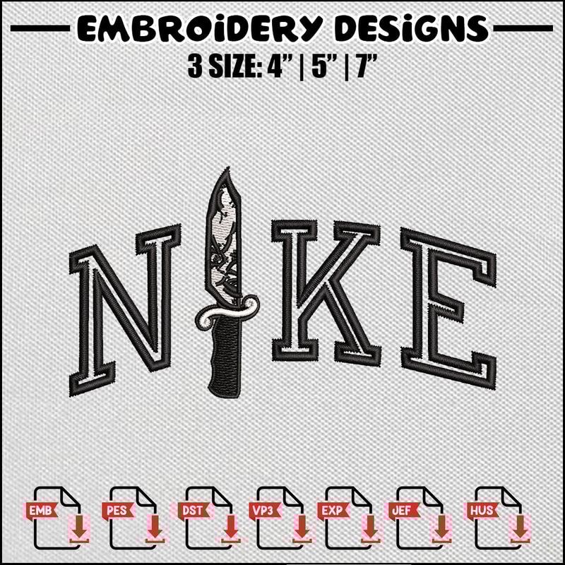 Nike chucky embroidery design