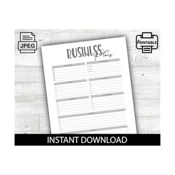 business plans, tracker, business stats, printable, growth planner, digital download, organization, office notes, planni