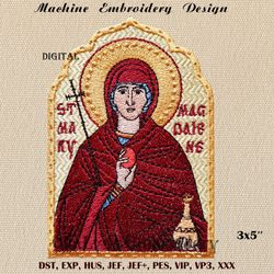 Saint Mary Magdalene machine embroidery design