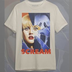 vintage scream horror movie poster unisex softstyle t-shirt