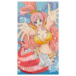 Anime cross stitch pattern Shirahoshi One Piece PDF Mermaid PDF