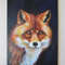 fox-animal- small painting- oil painting-canvas painting-dark painting-vertical painting-4.JPG