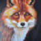 fox-animal- small painting- oil painting-canvas painting-dark painting-vertical painting-6.JPG
