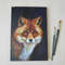 fox-animal- small painting- oil painting-canvas painting-dark painting-vertical painting-7.JPG