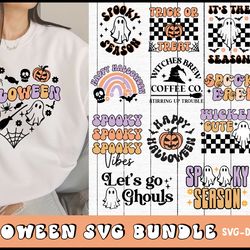 Retro Halloween SVG Bundle Halloween Shirt SVG,DXF,EPS,PNG,PDF