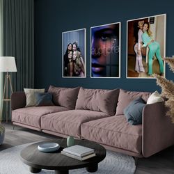 euphoria set of 3 posters, movie cover, euphoria, film cover graphic, jules, rue, maddy, fezco, tv show, tv wall art, vi