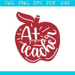 a plus teacher apple, teachers day decoration svg