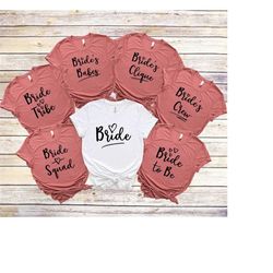 bride shirt , bachelorette matching shirt , bride squad shirt , bridal party shirt , bride tribe shirt , bridesmaid gift