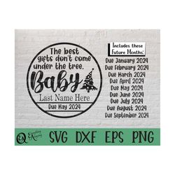 Expecting Baby Christmas Ornament svg, Baby Due Christmas Ornament svg, Pregnancy Announcement svg, Cricut, Silhouette,