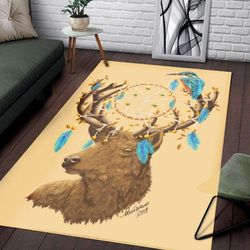 dreamcatcher deer hunting rectangle rug