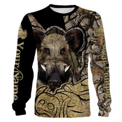 boar hunting custom name 3d all over print shirts, face shield &8211 personalized hunting gifts &8211 fsd270