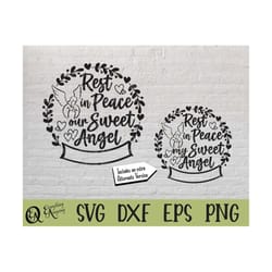 rest in peace our sweet angel svg, memorial svg, cardinal svg, in loving memory svg, heaven svg, christian svg, death, s