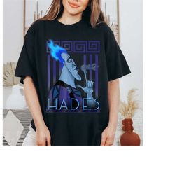 disney hercules hades geometric portrait graphic t-shirt, disney trip tee, disneyland family vacation gift, wdw trip out