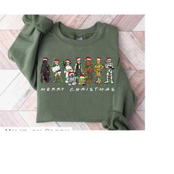 star wars christmas lights merry christmas t-shirt, darth vader stormtrooper chewbacca baby yoda c3po christmas shirt, d