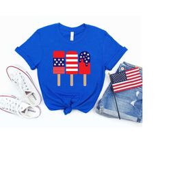 american flag ice cream shirt, american flag shirt, 4th of july shirt, independence day shirt, 4th of july gift, popsicl