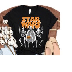star wars skeleton halloween stormtrooper darth vader t-shirt, star wars shirts, trick or treat, spooky season, hallowee