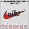 Nike red embroidery design