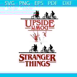 upside down stranger things monster fictional character svg