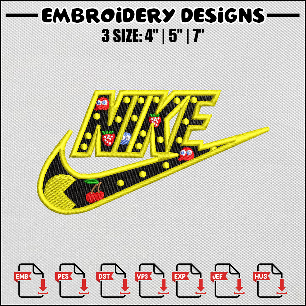 Game swoosh embroidery design