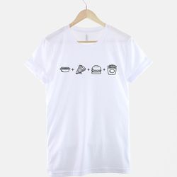 food math pizza t-shirt - burger and french fries tshirt - hotdog fast food t shirt - a744