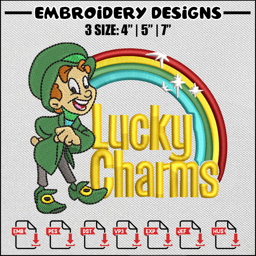 Lucky charms embroidery design