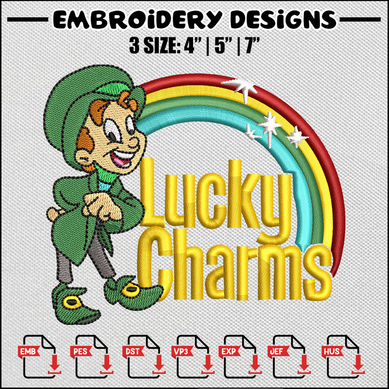 Lucky charms embroidery design