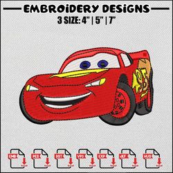 mcqueen embroidery design, mcqueen embroidery, car cartoon design, embroidery shirt, embroidery file, digital download